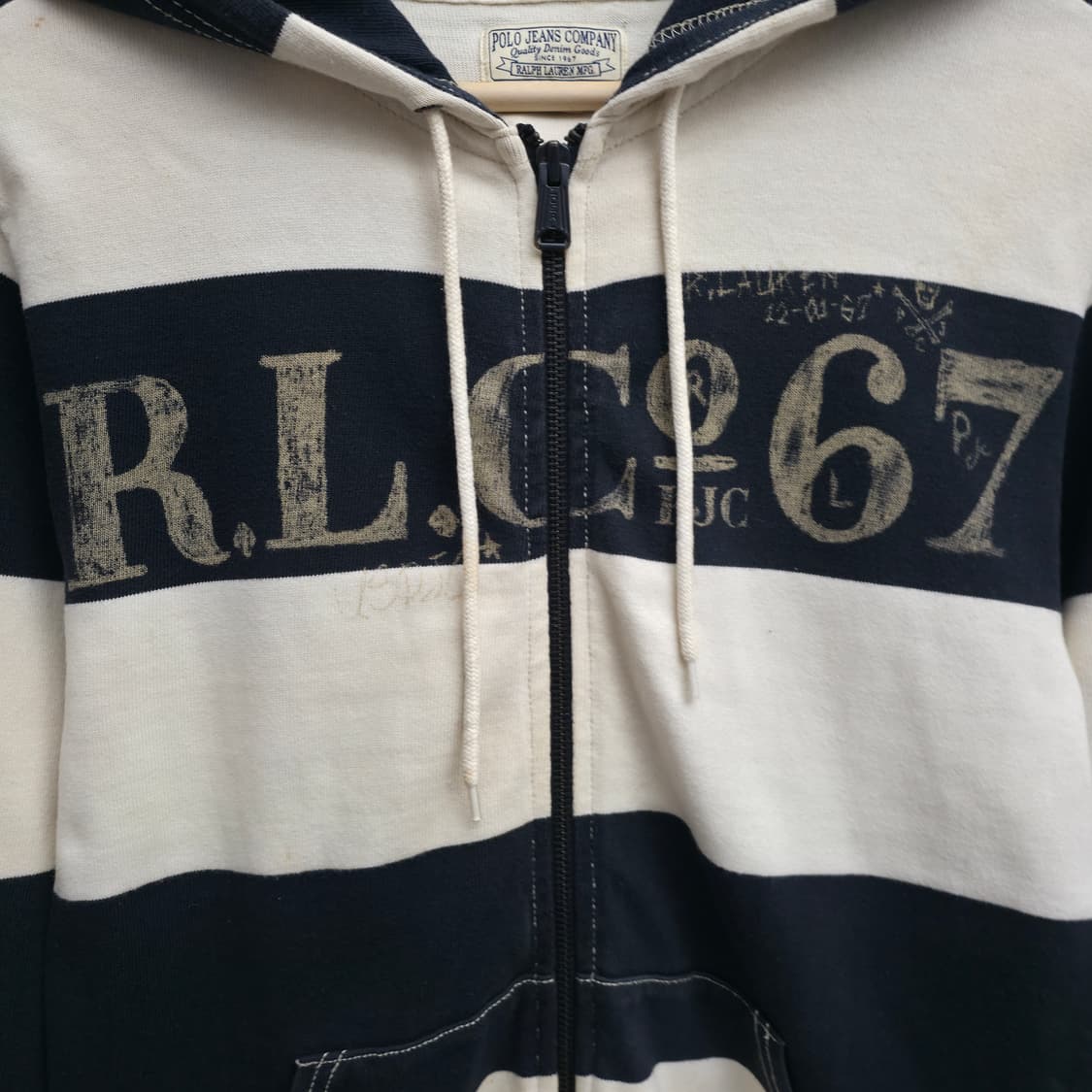 [S] 폴로 랄프로렌 스트라이프 후드집업 상품이미지4