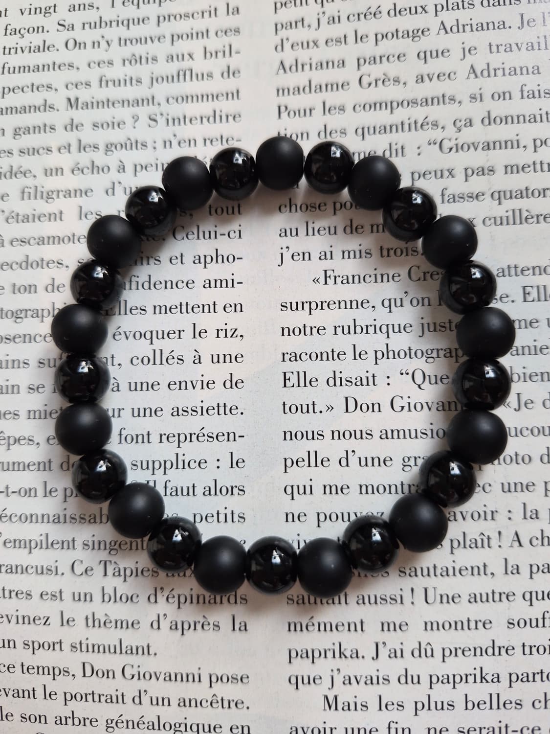 남자 팔찌 천연석 블랙 오닉스 원석 핸드메이드 팔찌 무광 유광 상품이미지1