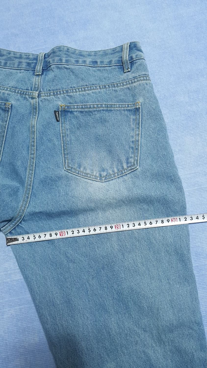 토피 미사용 와이드청바지 32인치 기장109 상품이미지8