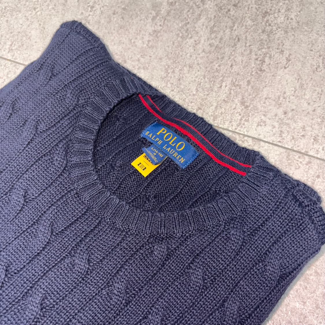 폴로 꽈배기 니트 네이비 여성 55 상품이미지6