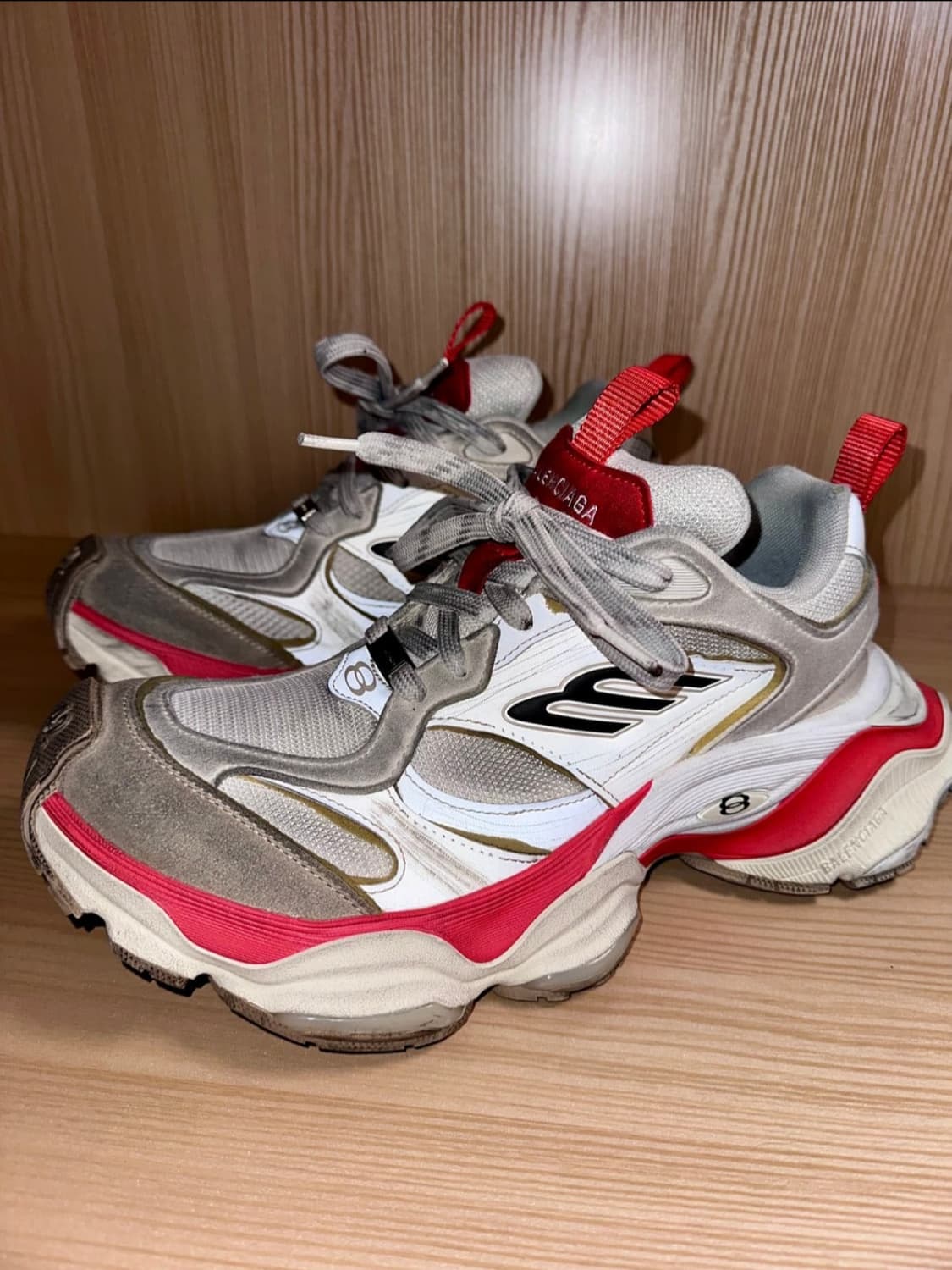 (42)발렌시아가 카고 스니커즈 레드 상품이미지3