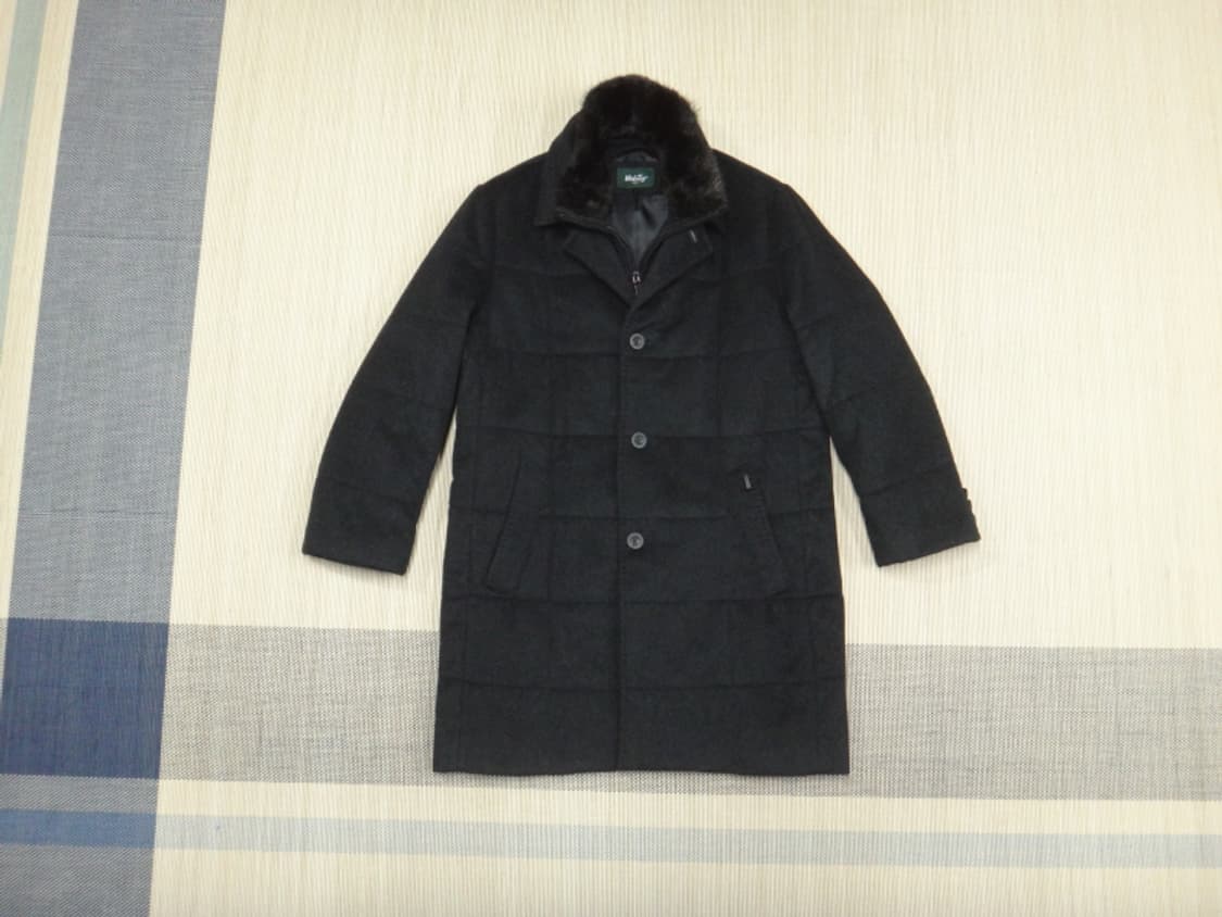 (100) 울시 양가죽배색 캐시미어 혼방 패딩 코트 상품이미지1