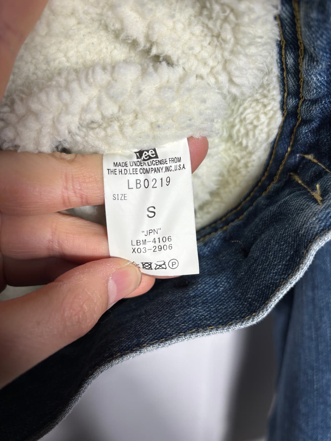 Lee 리 시어링 카라 중청 데님 자켓 상품이미지4