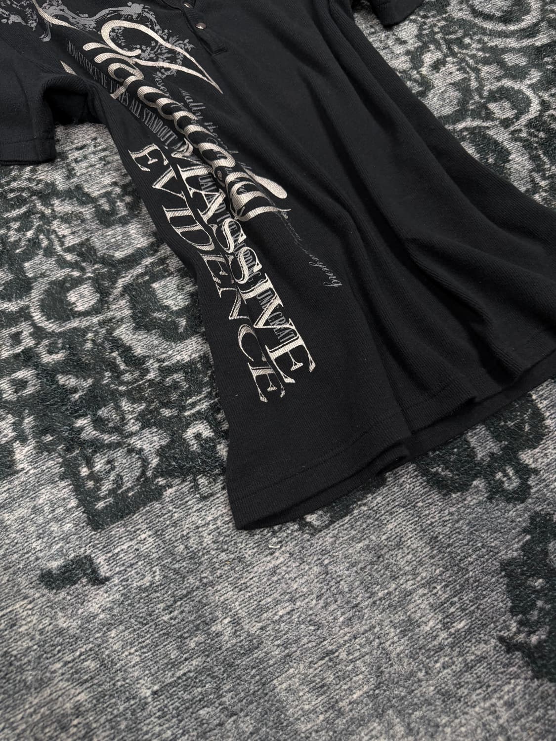 Impala 00s vkei lettering ribbed top 상품이미지4