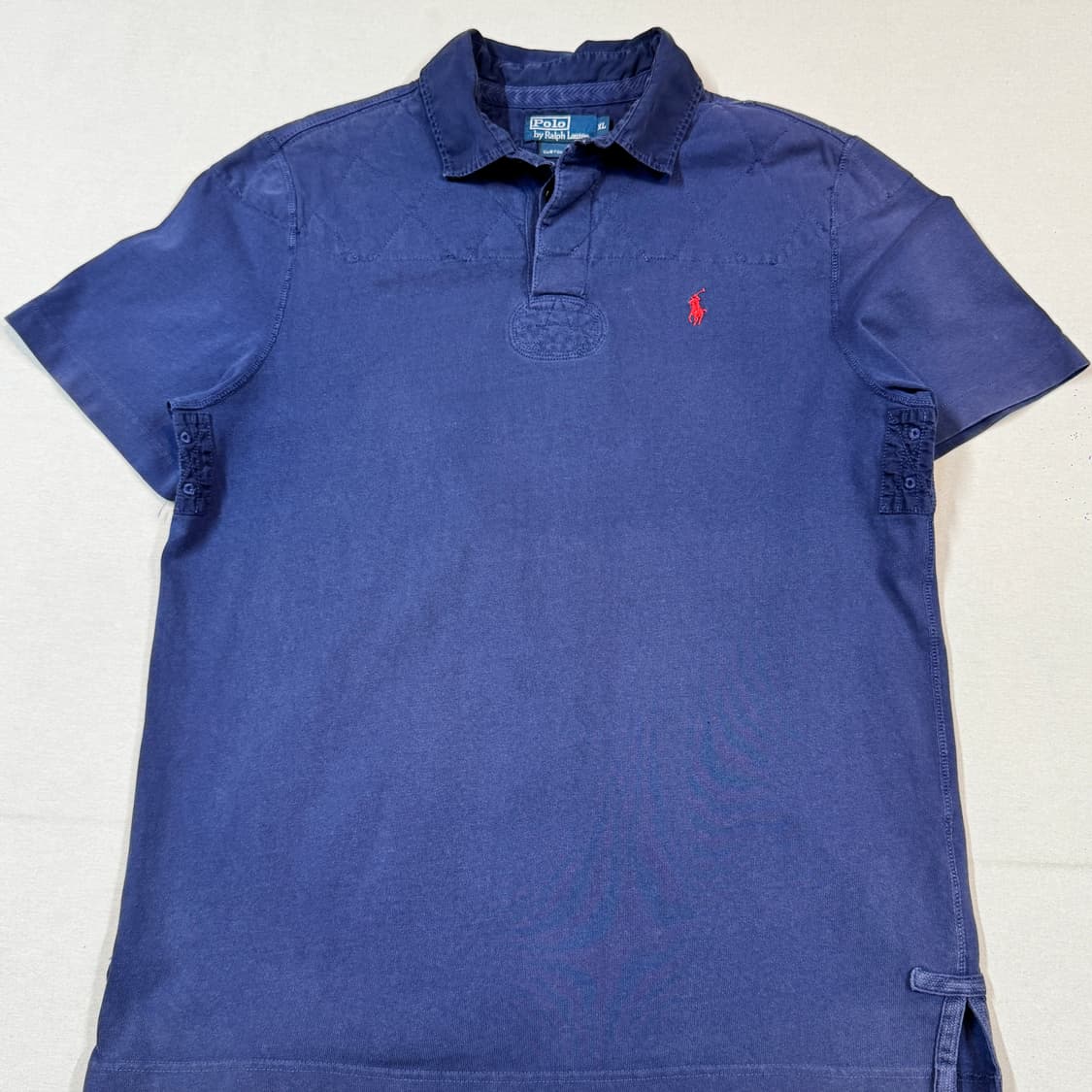 XL) 폴로 랄프로렌 럭비티 반팔 카라티 네이비 상품이미지2