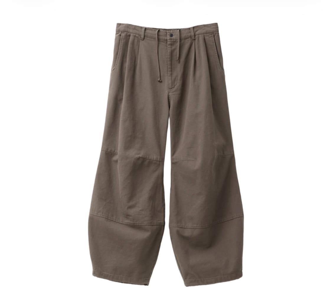 해칭룸 볼륨 팬츠 옥스포드 워시드 다크 베이지 3사이즈 상품이미지1