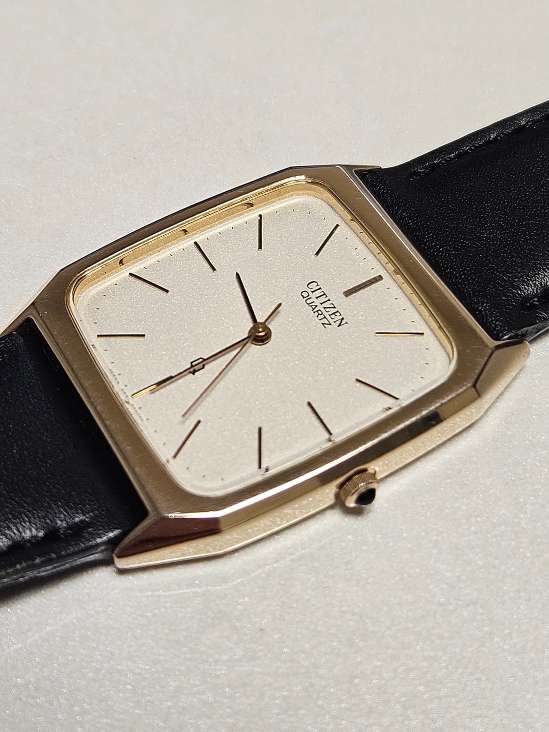 빈티지 시티즌 쿼츠 금장 가죽 시계 상품이미지4