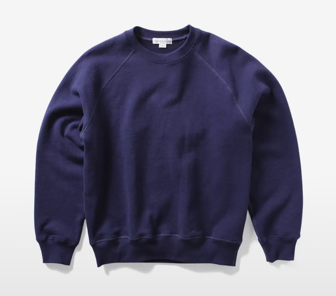 토마스모어 스톤 워시드 스웻셔츠 - 네이비 S사이즈 상품이미지2