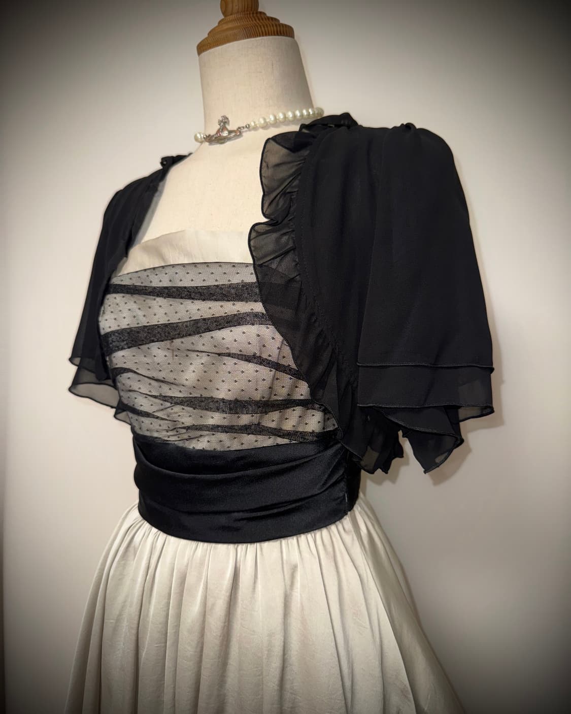 오픈 블랙 고스 볼레로 상품이미지3