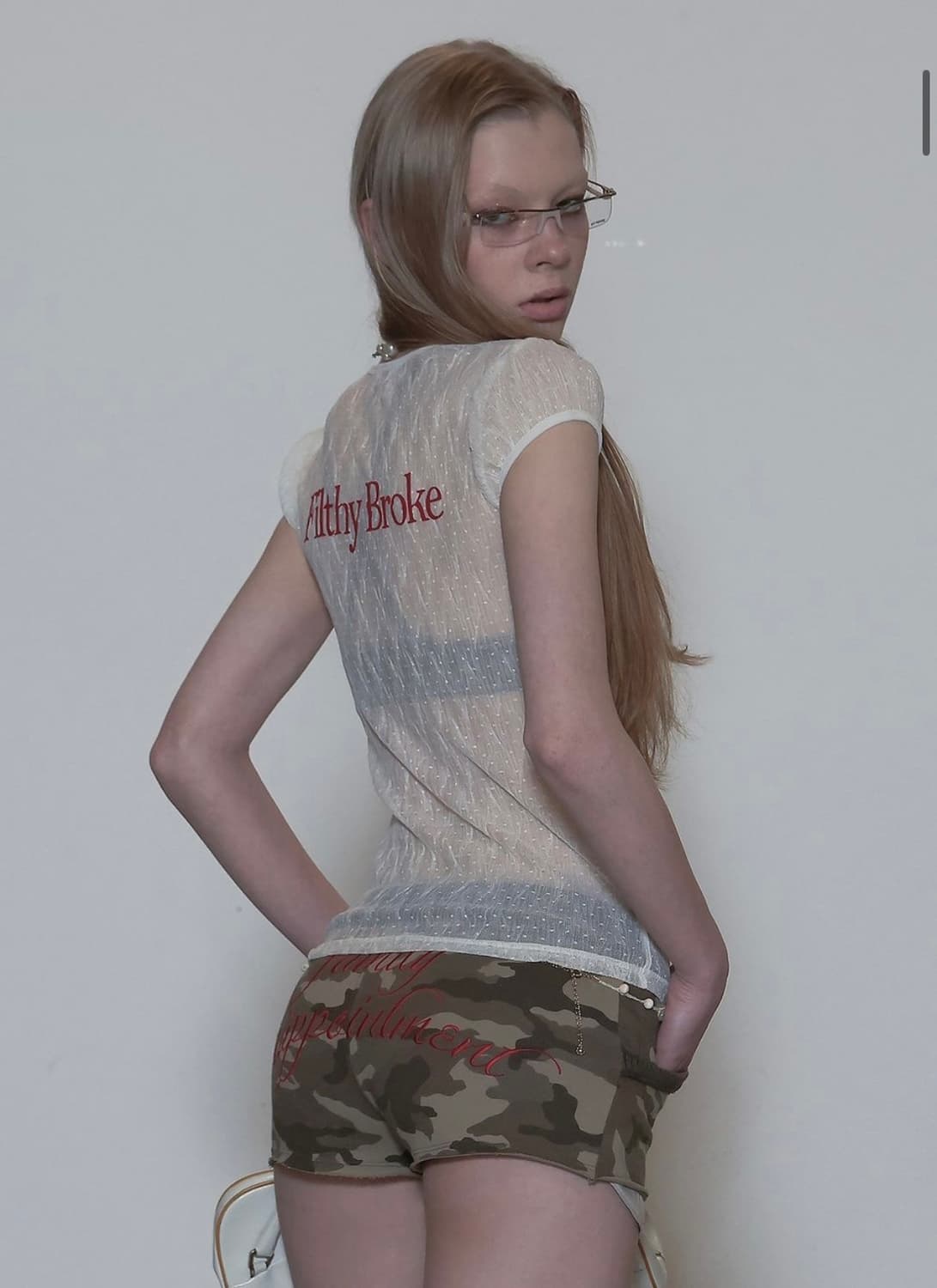 스컬프터 메쉬탑 Filthy Broke Sheer Tee Mesh Cre 상품이미지2