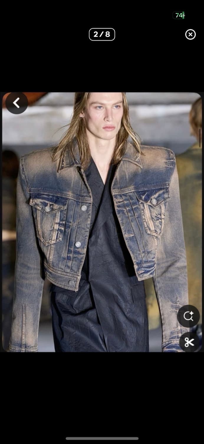 준지 [Runway] Denim Cropped Trucker 자켓 상품이미지2
