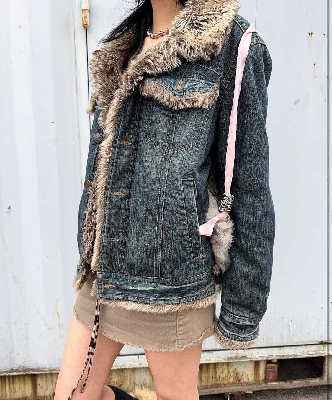 데님 퍼 자켓 노드네피아  상품이미지3