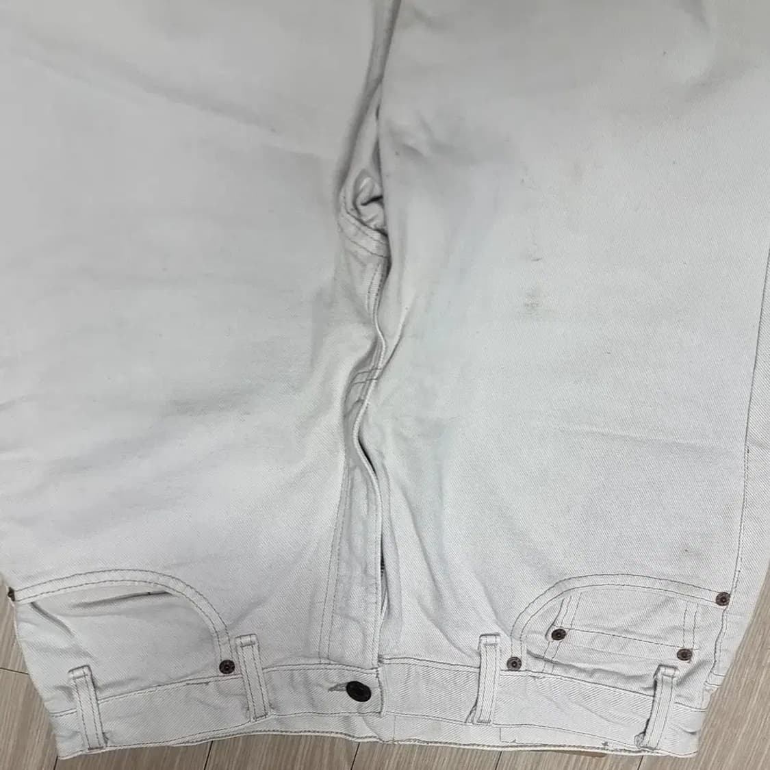 미제 usa 80s 리바이스550 아이보리 데님(34) 상품이미지3