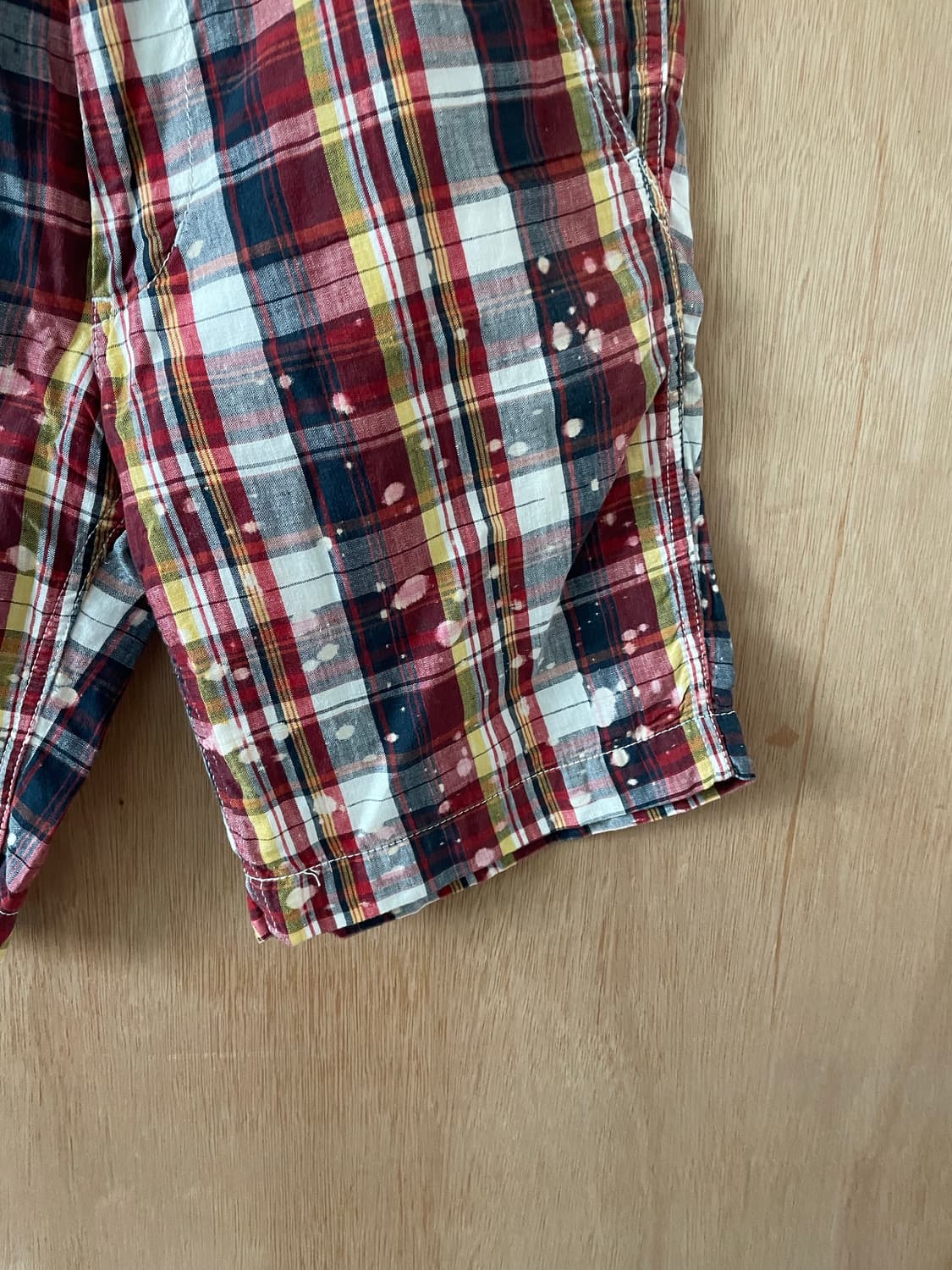 꼼데가르송 옴므 블리치 체크 쇼츠 상품이미지7