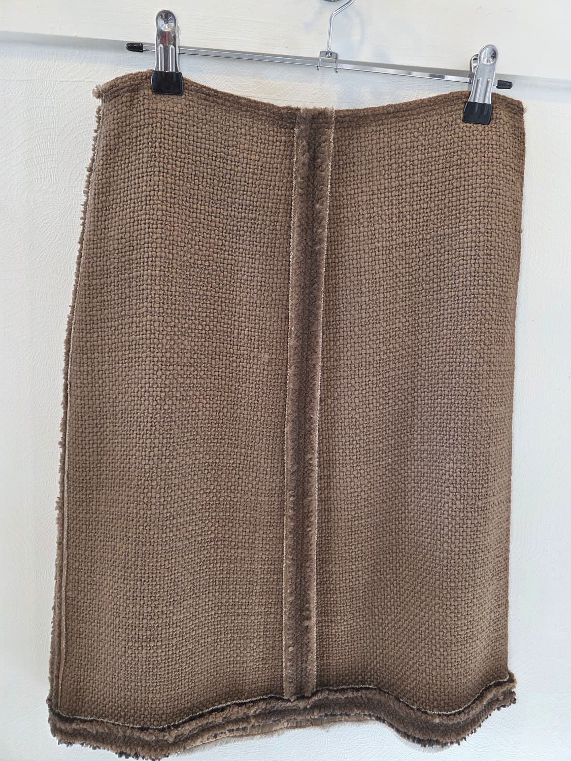 프라다 브라운 알파카울 혼방스커트 40사이즈 상품이미지2
