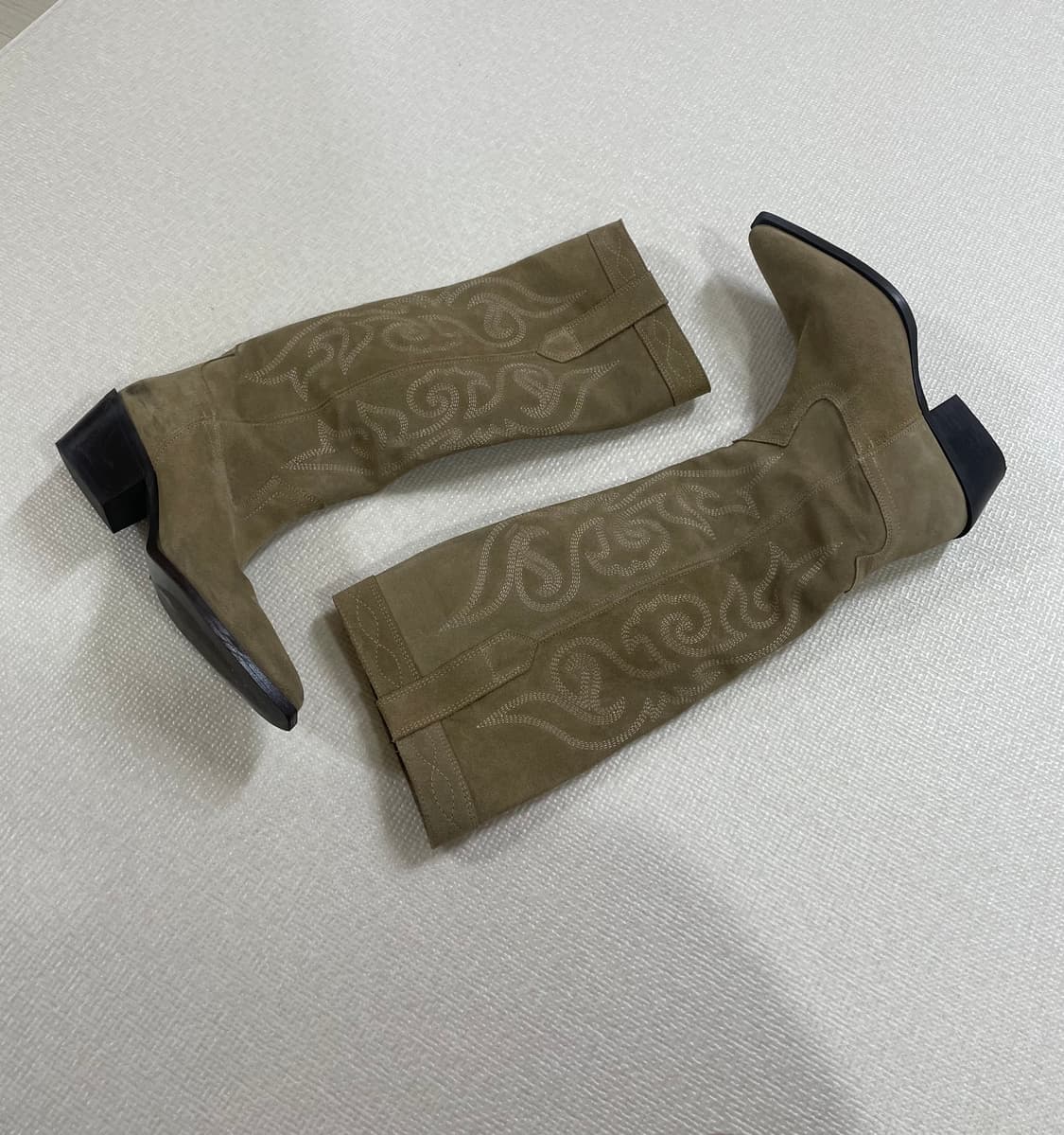 자라 스플릿 스웨이드 웨스턴 카우보이 부츠 상품이미지4