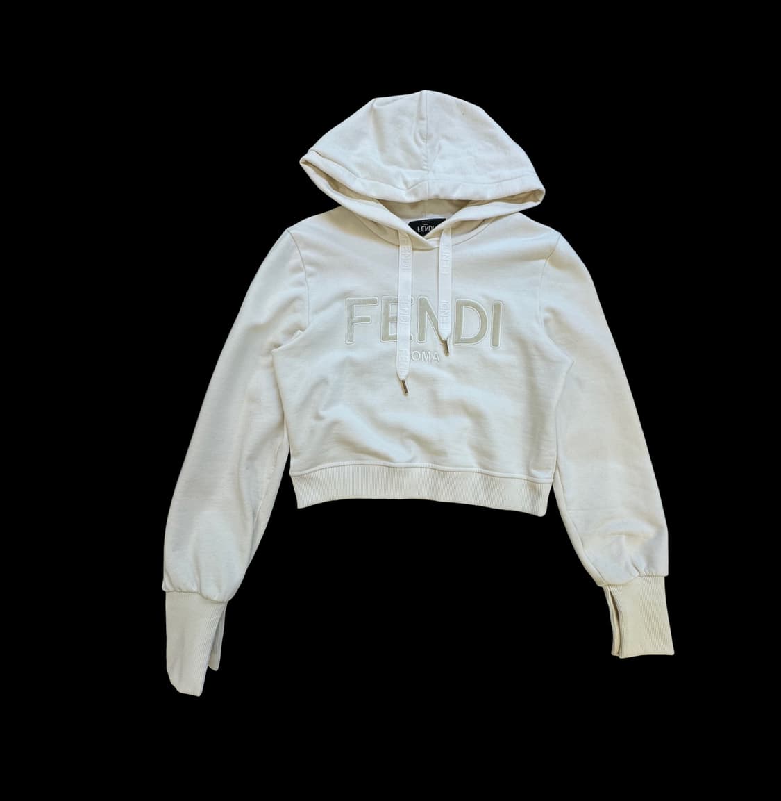 펜디 크롭 로고 후드티 상품이미지1