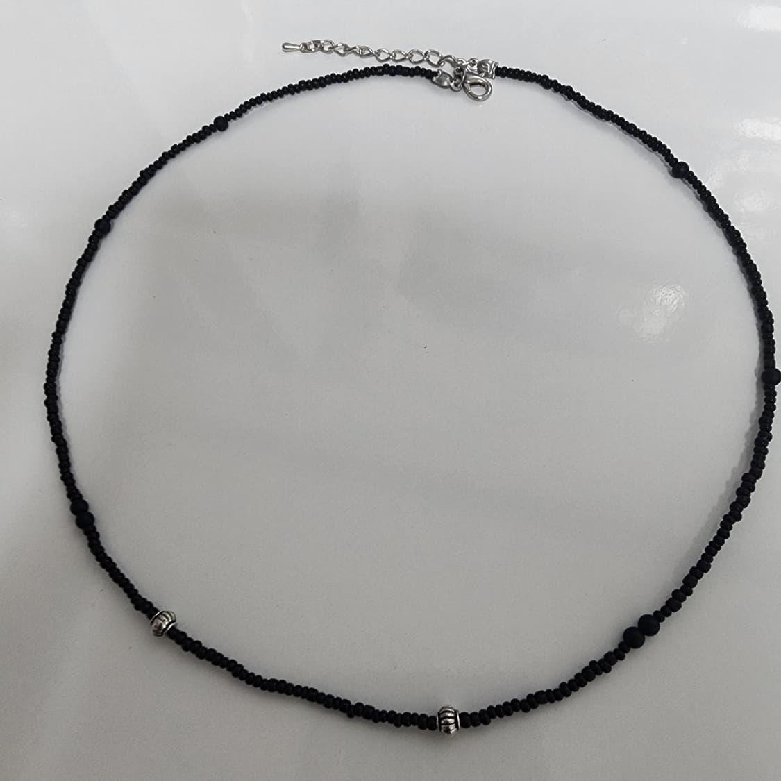 남자 블랙 심볼 비즈목걸이 상품이미지3