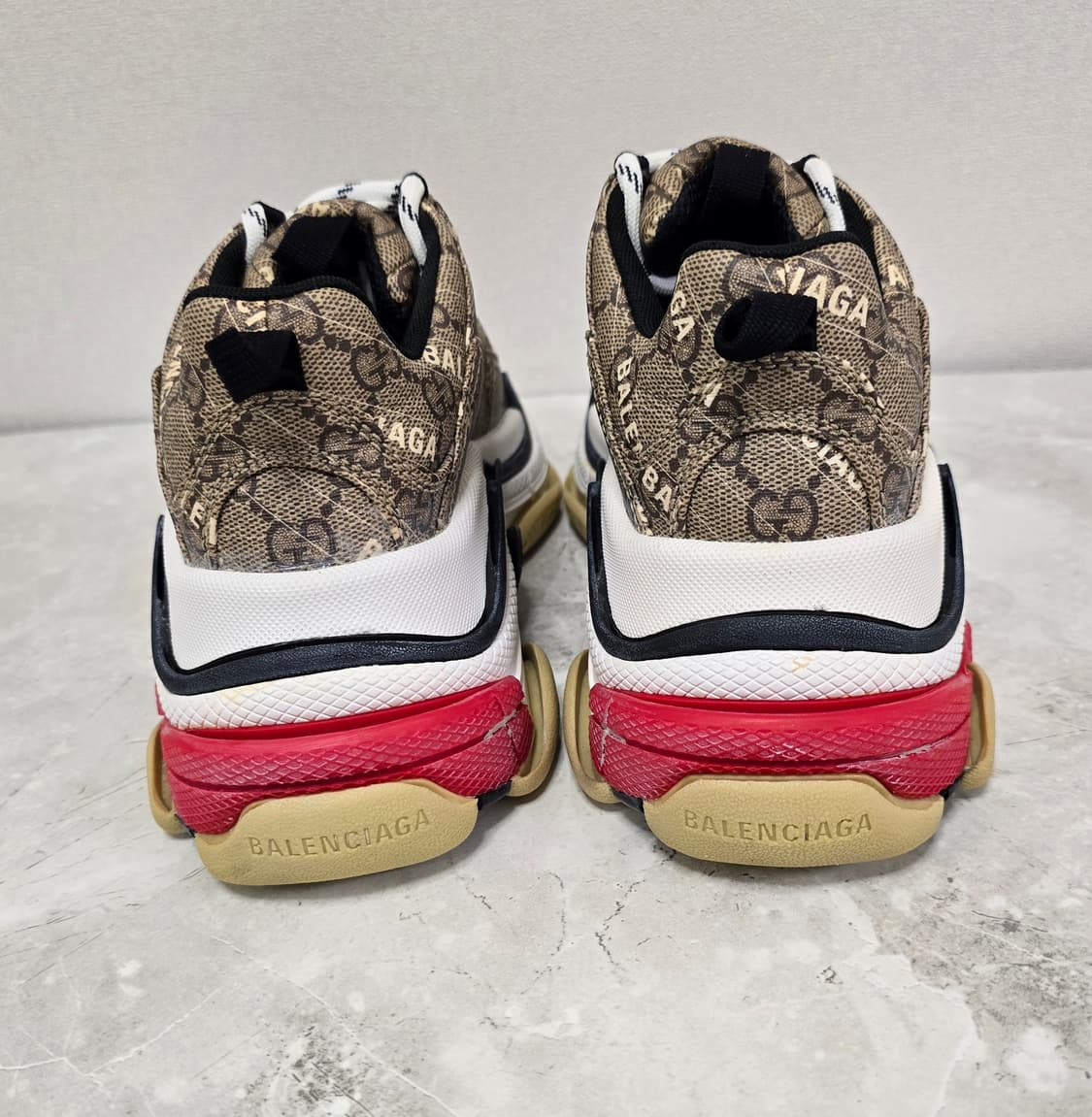 구찌 x 발렌시아가 해커 트리플s 스니커즈 신발 35사이즈 225 230 상품이미지6