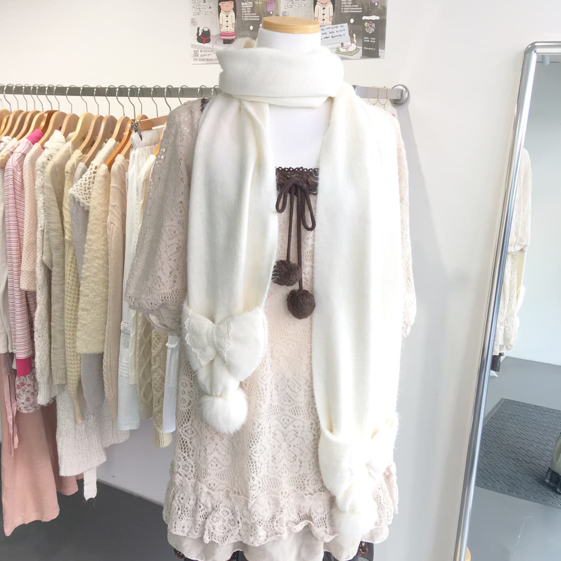 LIZ LISA(리즈리사)/ 화이트머플러 히메갸루머플러 리본머플러 상품이미지6