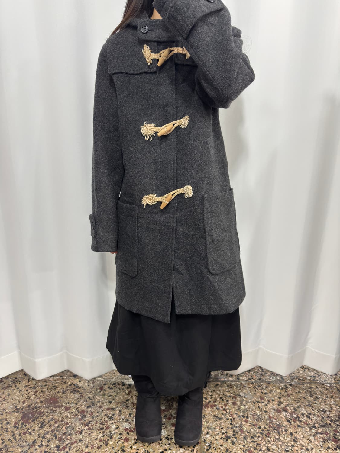 midwest homme duffle wool hood coat 상품이미지3