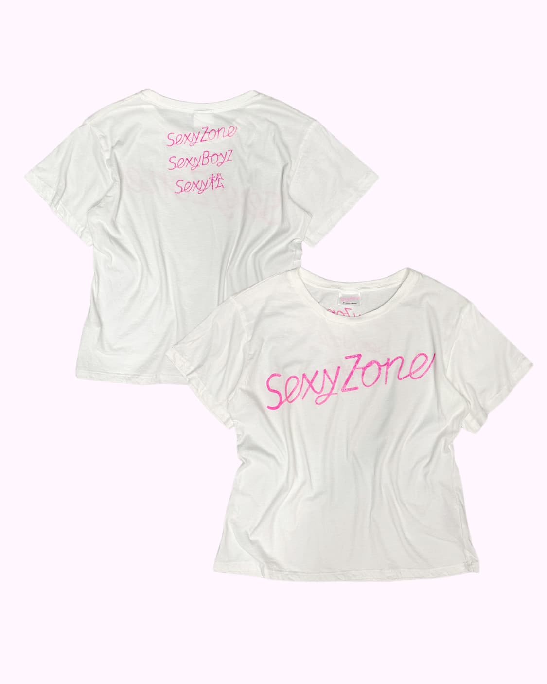 sexy zone white crop t-shirt 상품이미지1