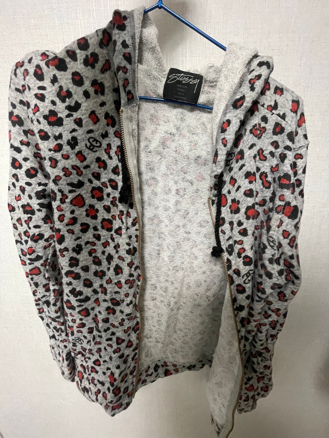 스투시 레오파드 후드집업 상품이미지1