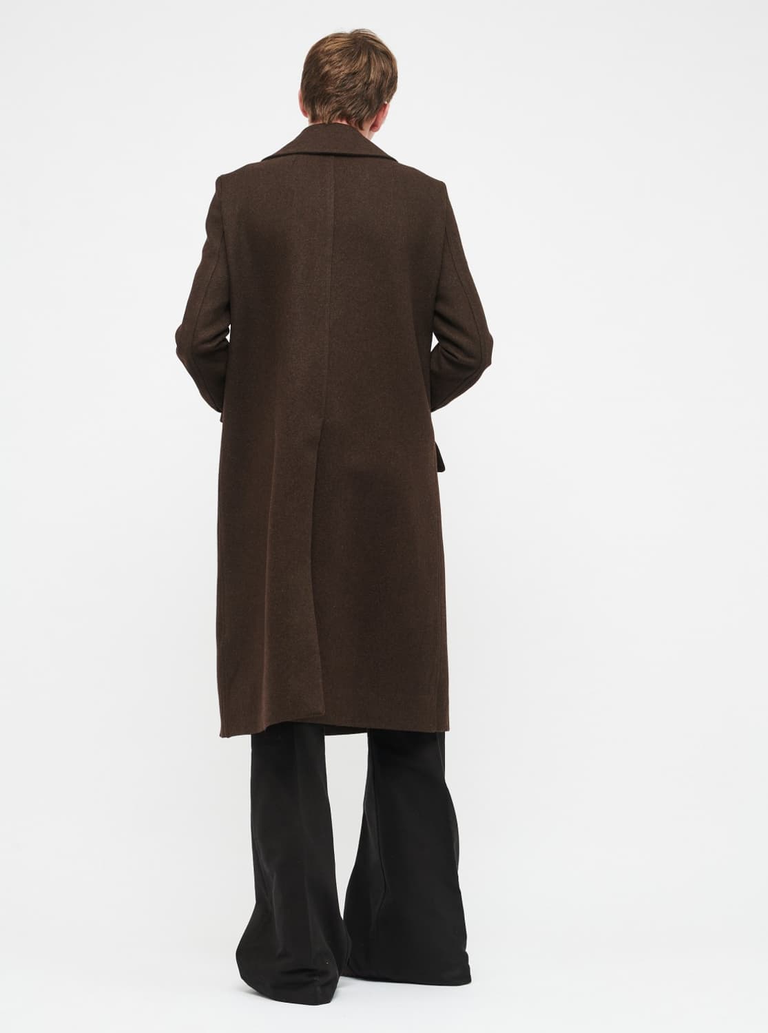 (새상품/48)릭오웬스 FW23 DRELLA 슬림 더블 코트 브라운 상품이미지8