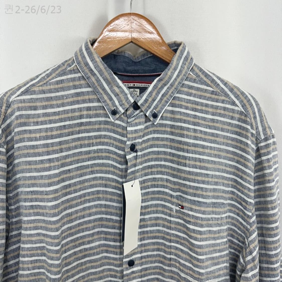 타미힐피거 남자 린넨100% 셔츠 남방 XL (미착용새제품) 상품이미지2