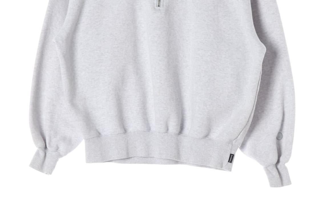 커버낫 C 로고 반집업 맨투맨 그레이 S 상품이미지4