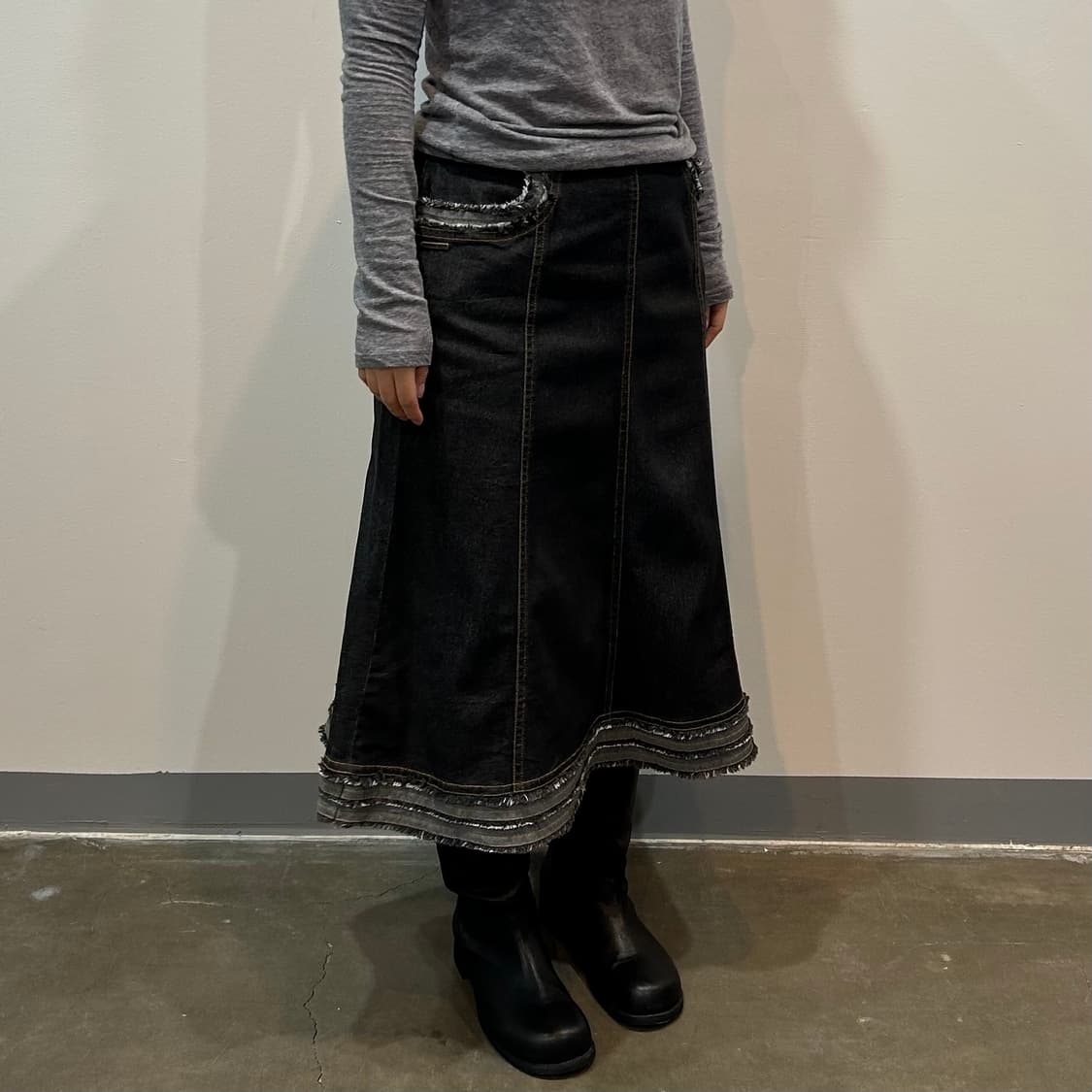 Hiroko bis 프린지 디테일 스커트 상품이미지2