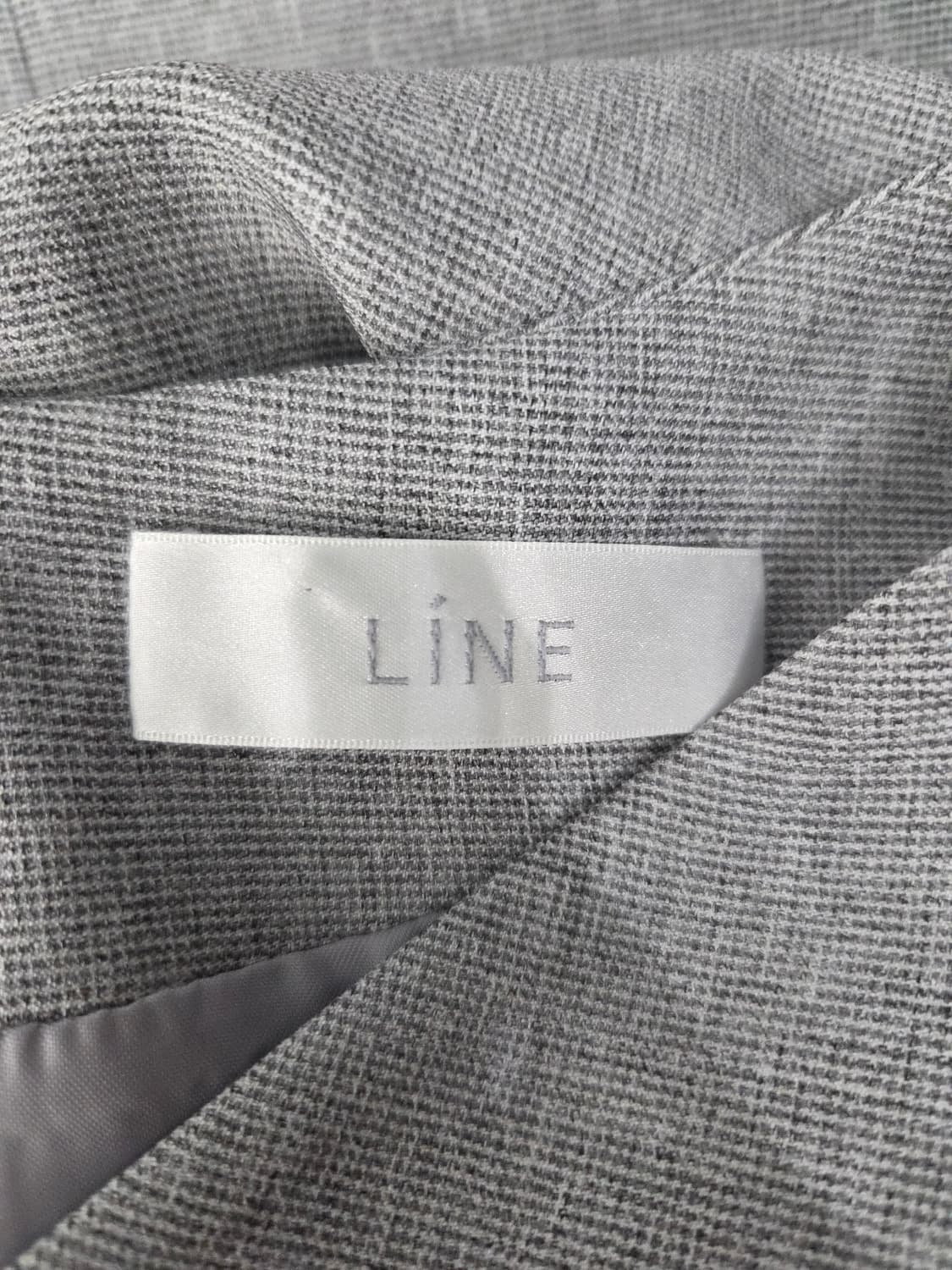 LINE 라인 멜란지 그레이 V넥 원피스 상품이미지6