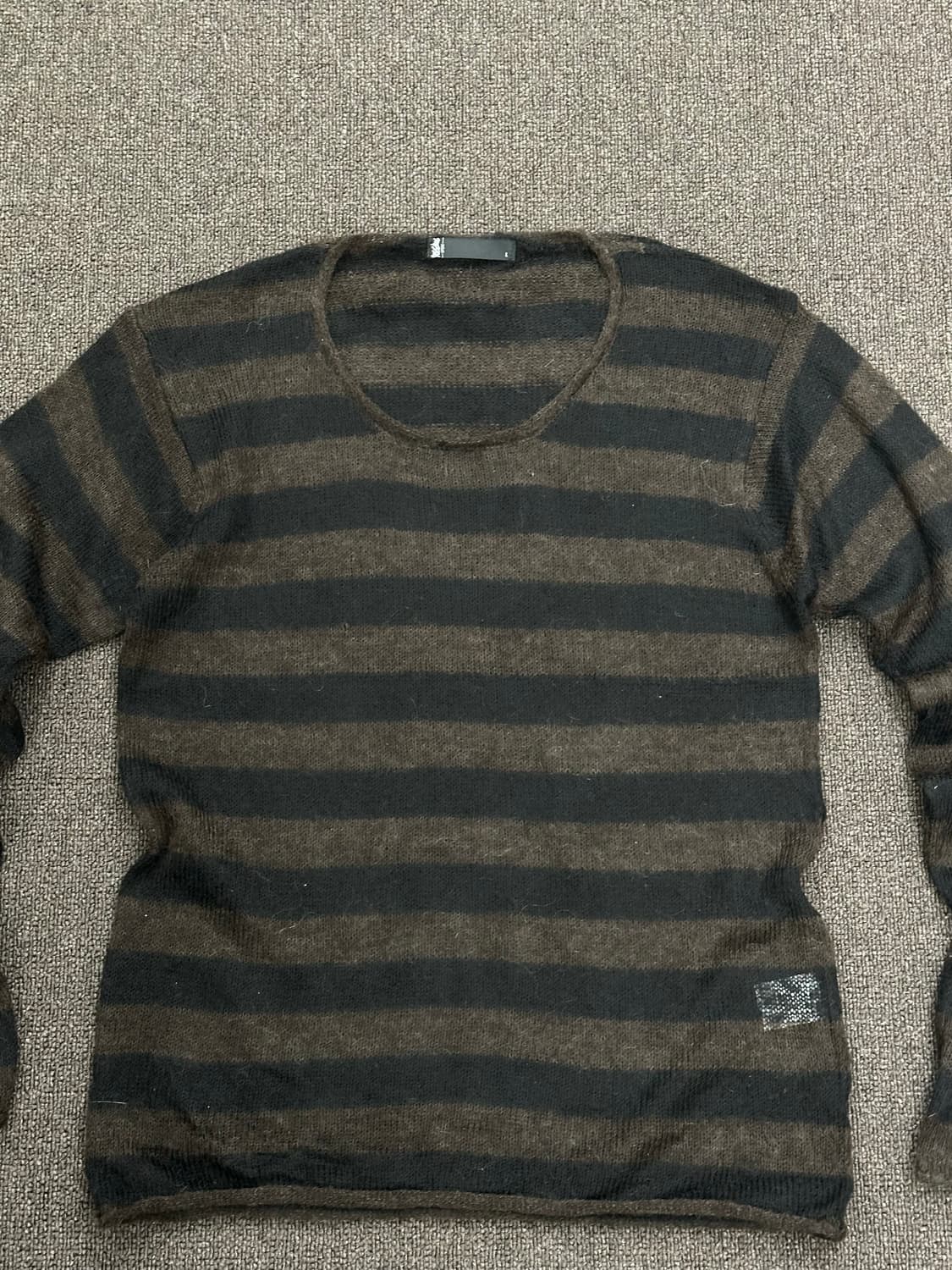 L)일본 빈티지 그런지 스트라이프 니트 상품이미지4