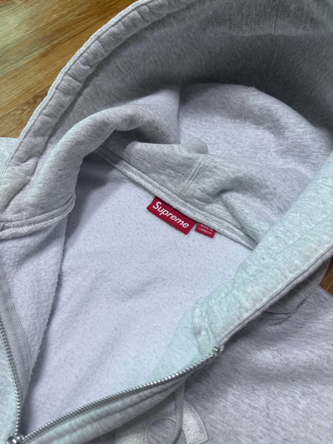 슈프림 S 로고 집업 후드 스웨트셔츠 애쉬 그레이 (24FW) 상품이미지5