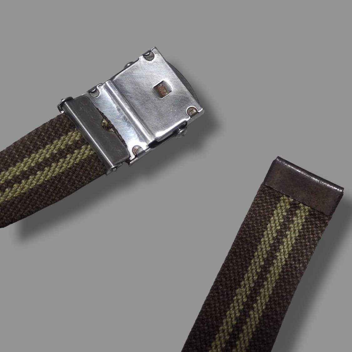 90s 올드 스투시 크라운 웹 벨트 브라운 상품이미지6