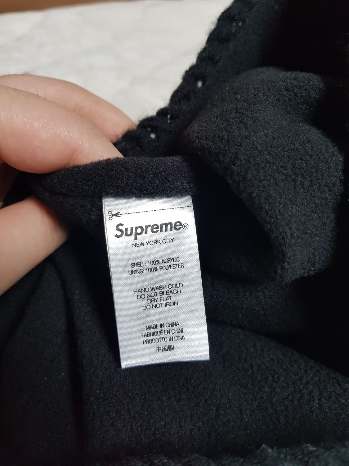 슈프림 다이아몬드 비니 모자 블랙 24FW 상품이미지5