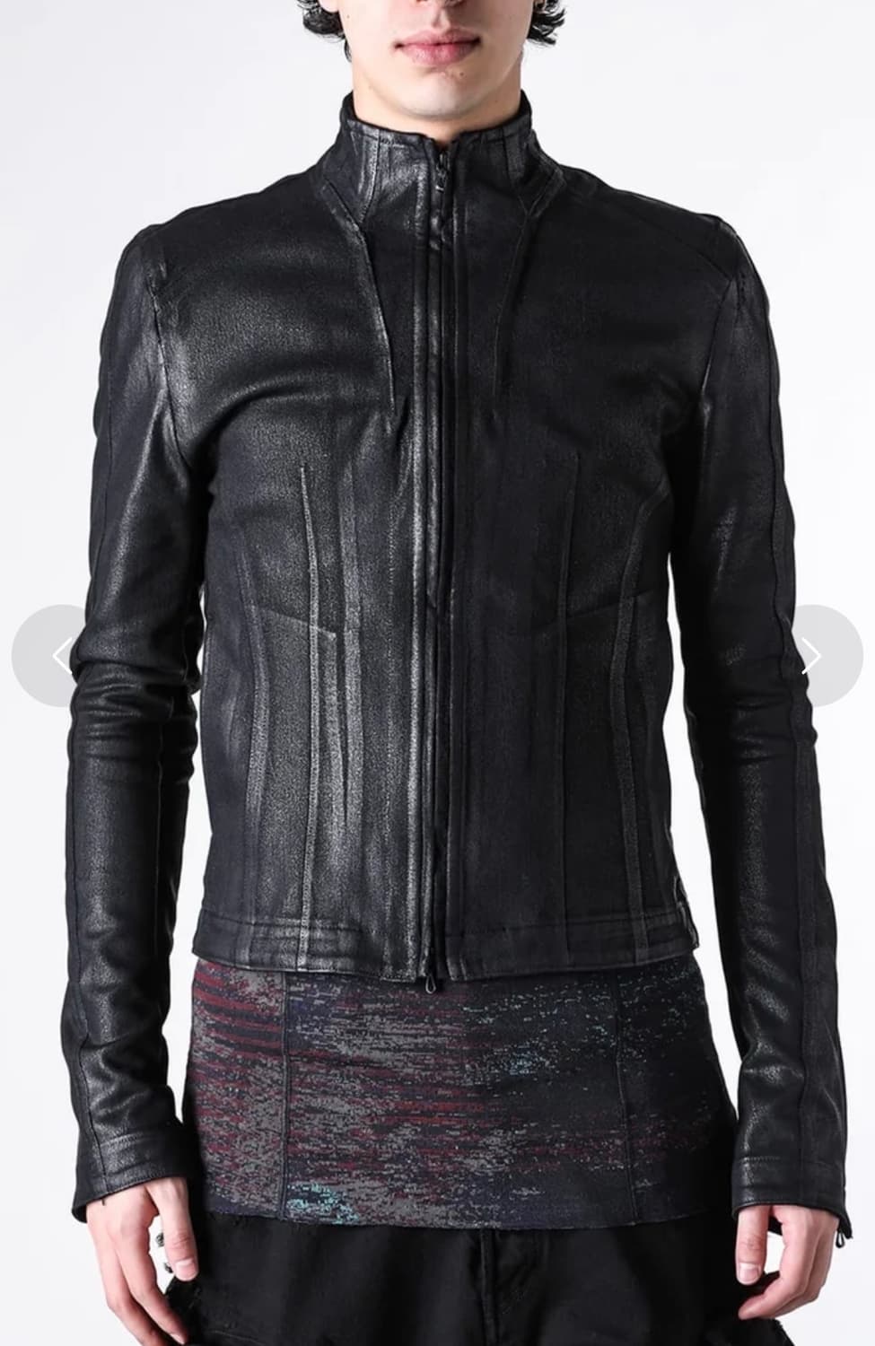 Julius 25/26aw coated cotton knit jacket 상품이미지1