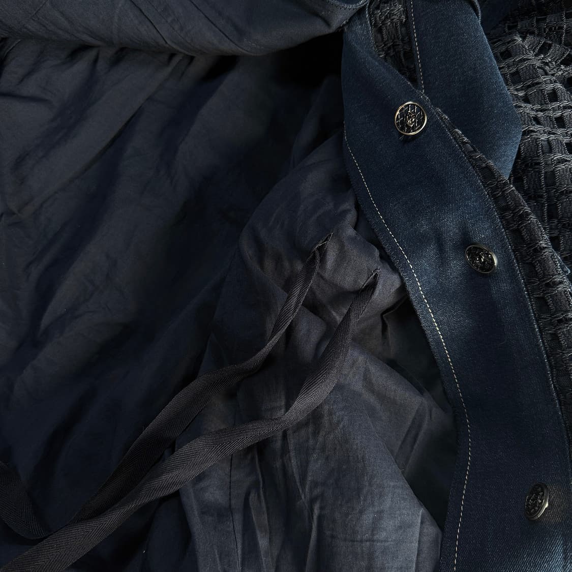 마인 MINE 크로셰 레이스 데님 원피스 상품이미지3