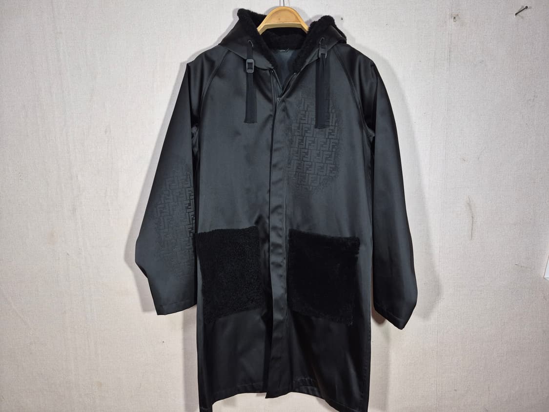 Fendi 팬디 퍼 트리밍 롱 후드집업 점퍼 (48)(우리95) 상품이미지1