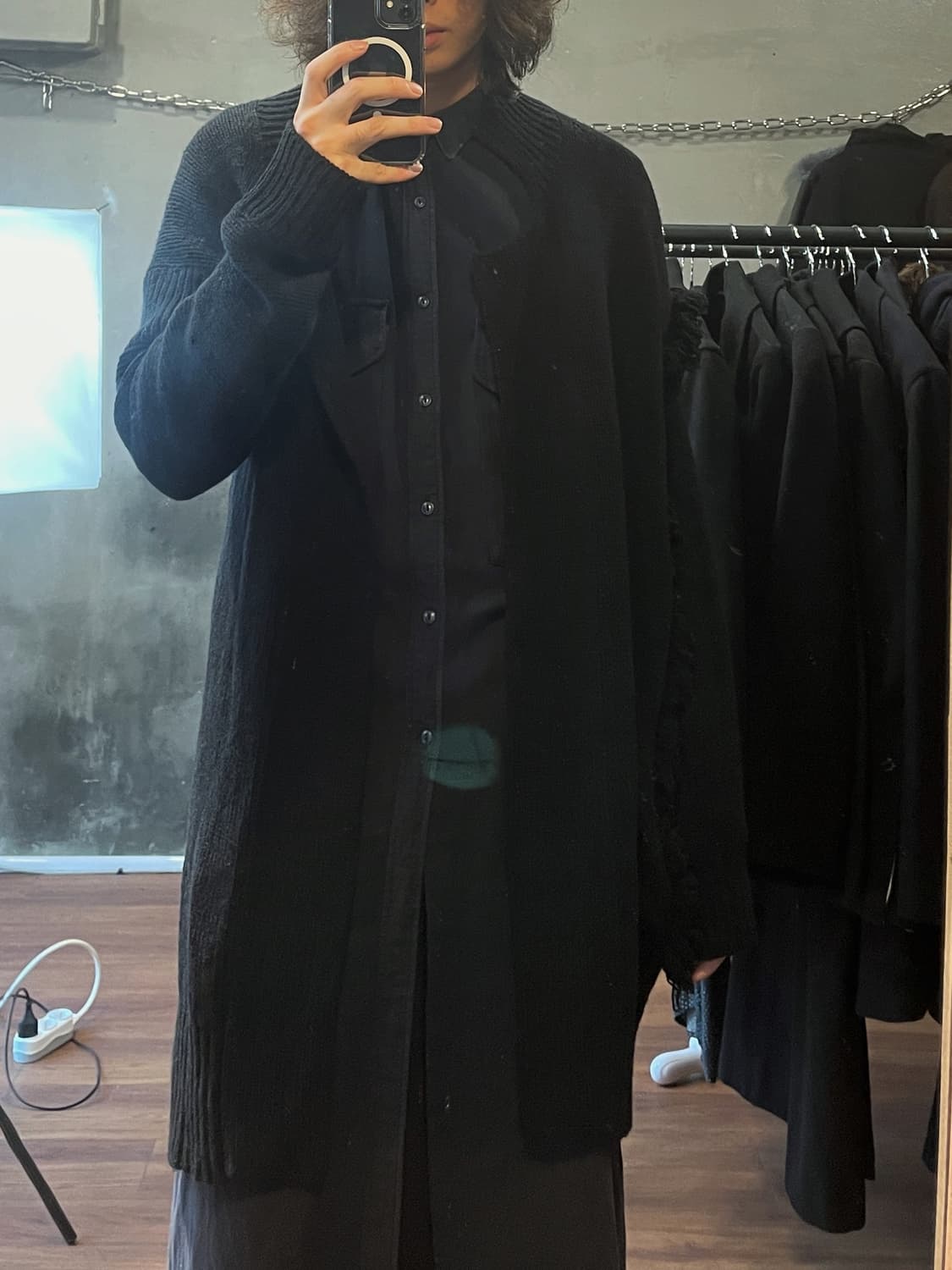 요지 야마모토 비대칭 버튼리스 가디건 상품이미지4