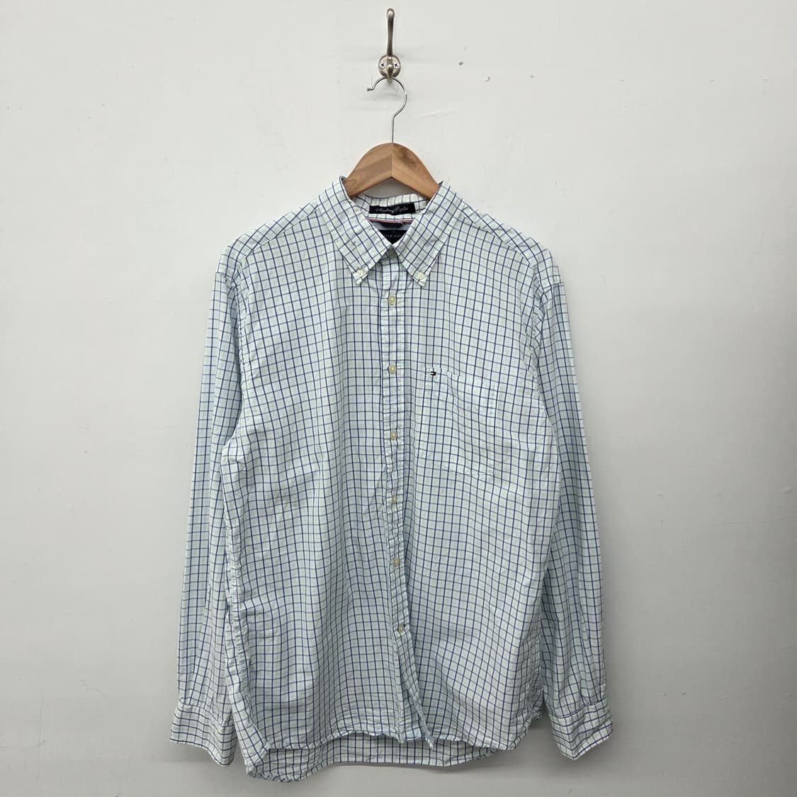 타미힐피거 체크 남방 긴팔 셔츠 남L 상품이미지1