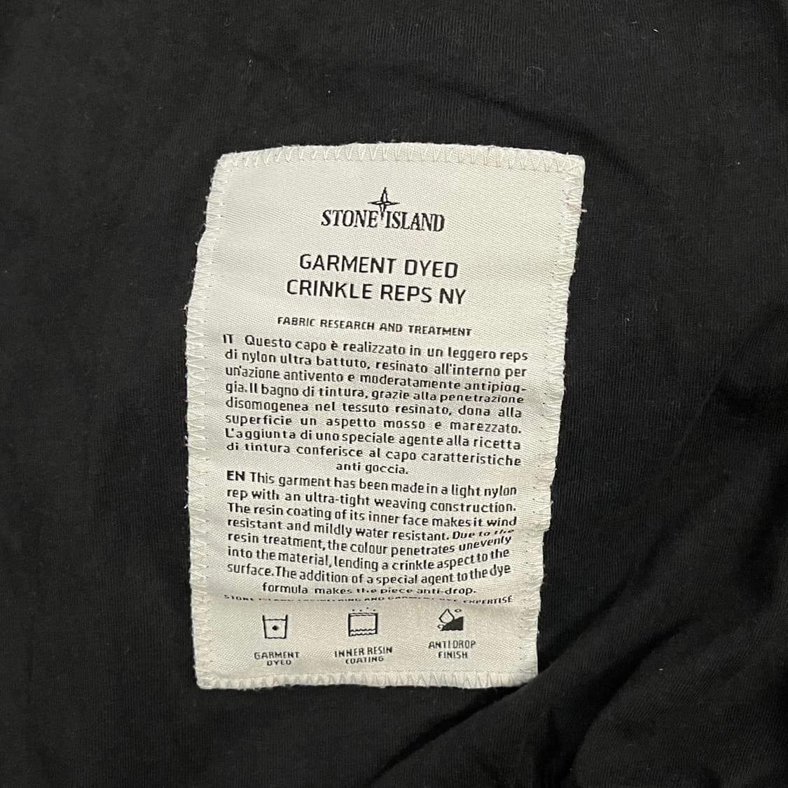 [정품/XXL] 스톤아일랜드 가먼트 다이드 크링클 자켓 b14 상품이미지6