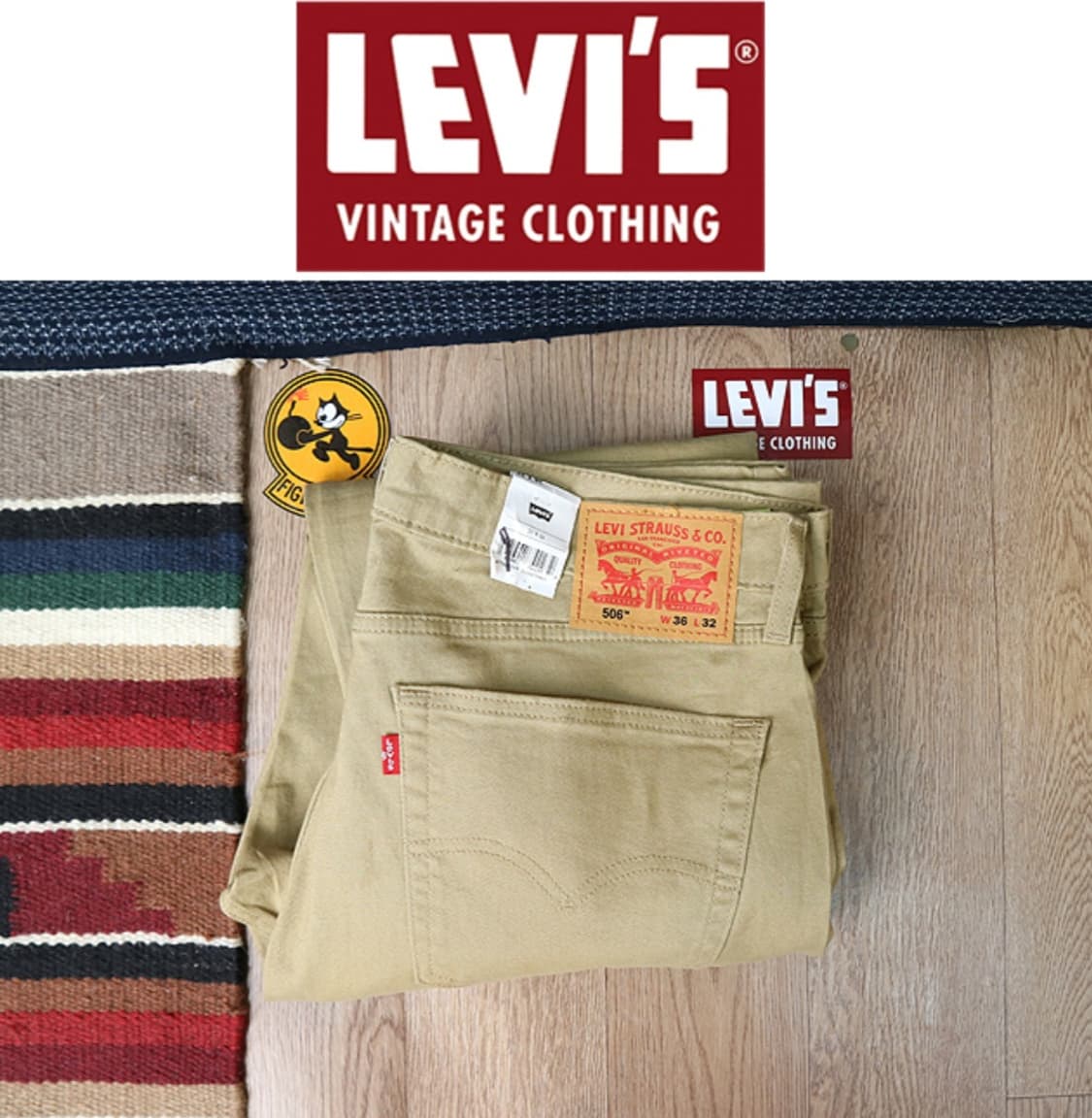 LEVIS 리바이스 506베이지 컬러 팬츠 36 상품이미지1
