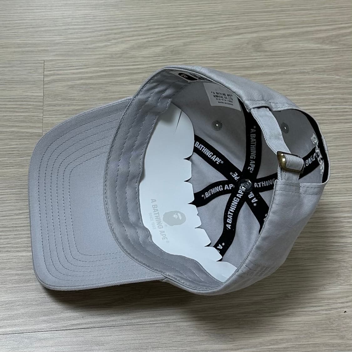 베이프 원포인트 패널 캡 그레이 상품이미지3