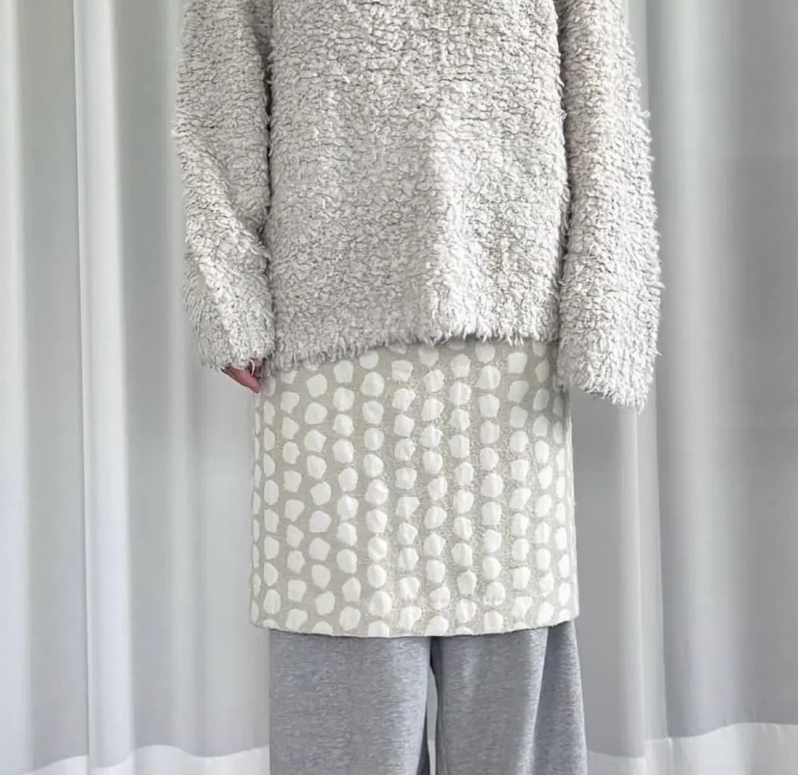 구해요)) 낫띵에브리띵 페블 자카드 스커트 상품이미지1