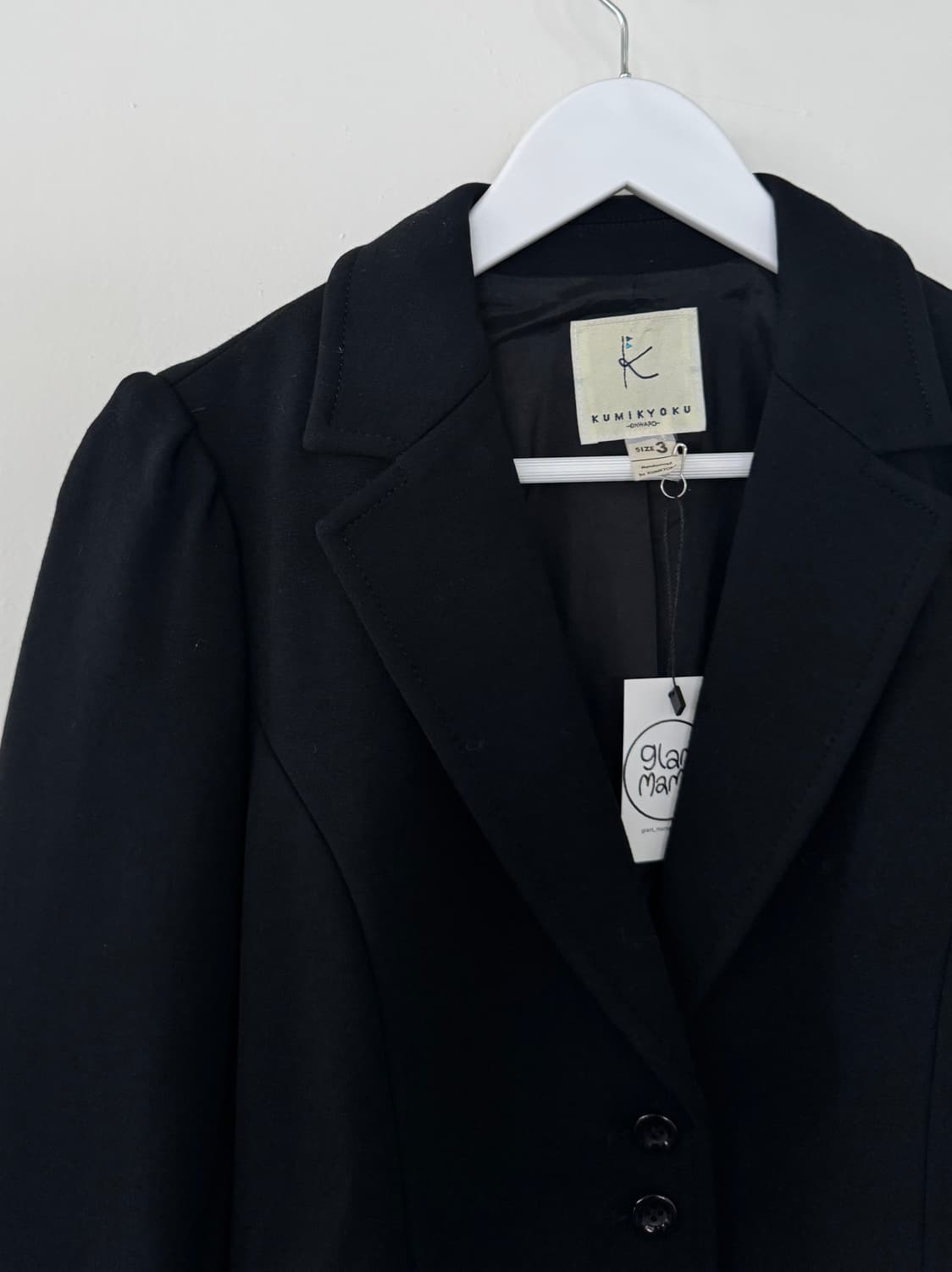 [Y2K/빈티지] KUMIKYOKU 쿠미쿄쿠 블랙 퍼프 숏 자켓 상품이미지4