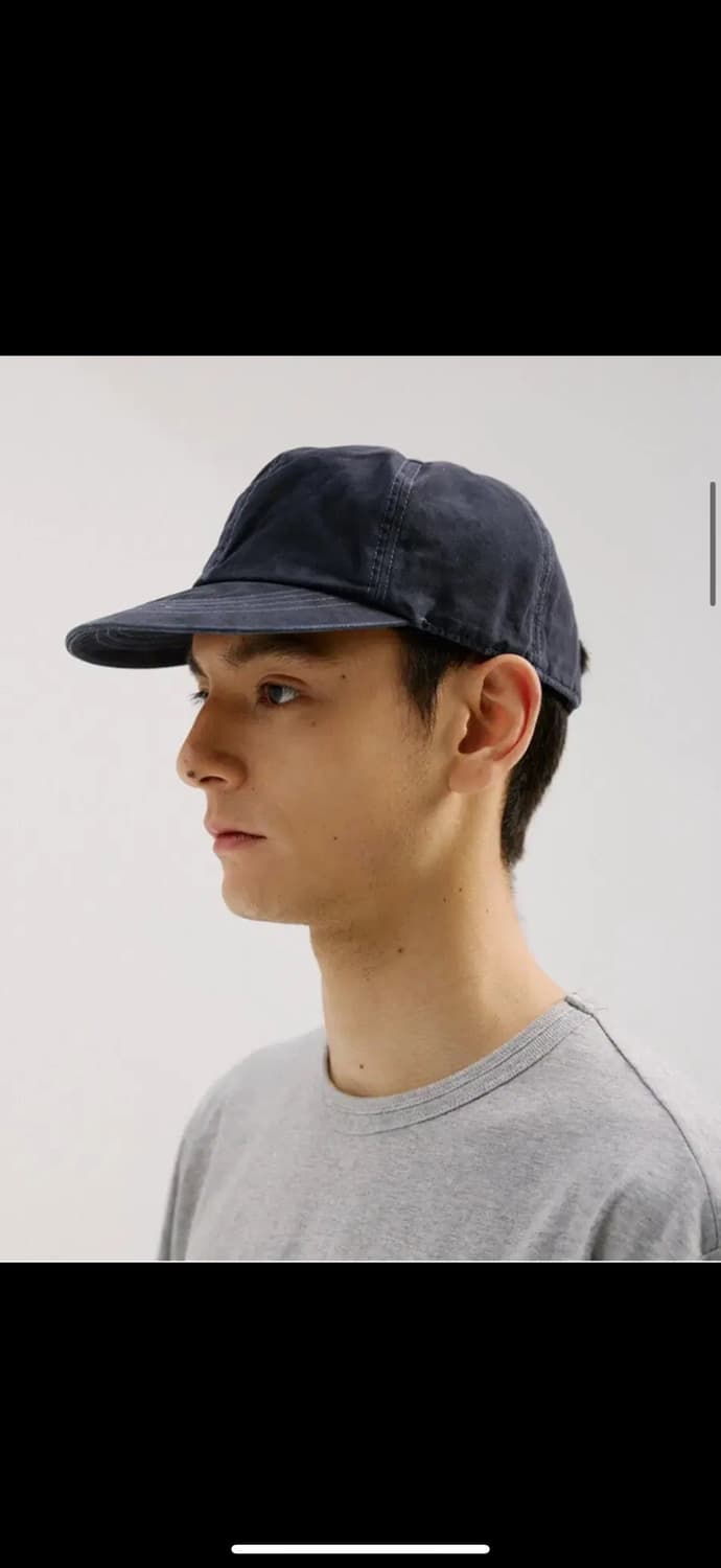 아포페니안 가먼트 워시드 옥스퍼드 볼캡 네이비 상품이미지3