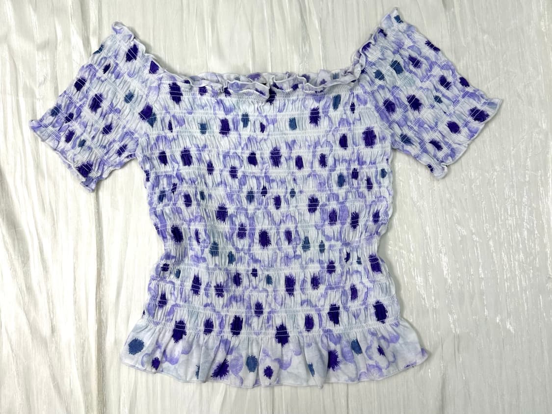 Purple water flower top 상품이미지5
