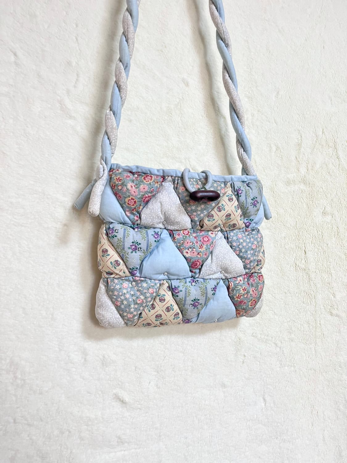 빈티지 모리걸 패치 하늘 크로스백 상품이미지2