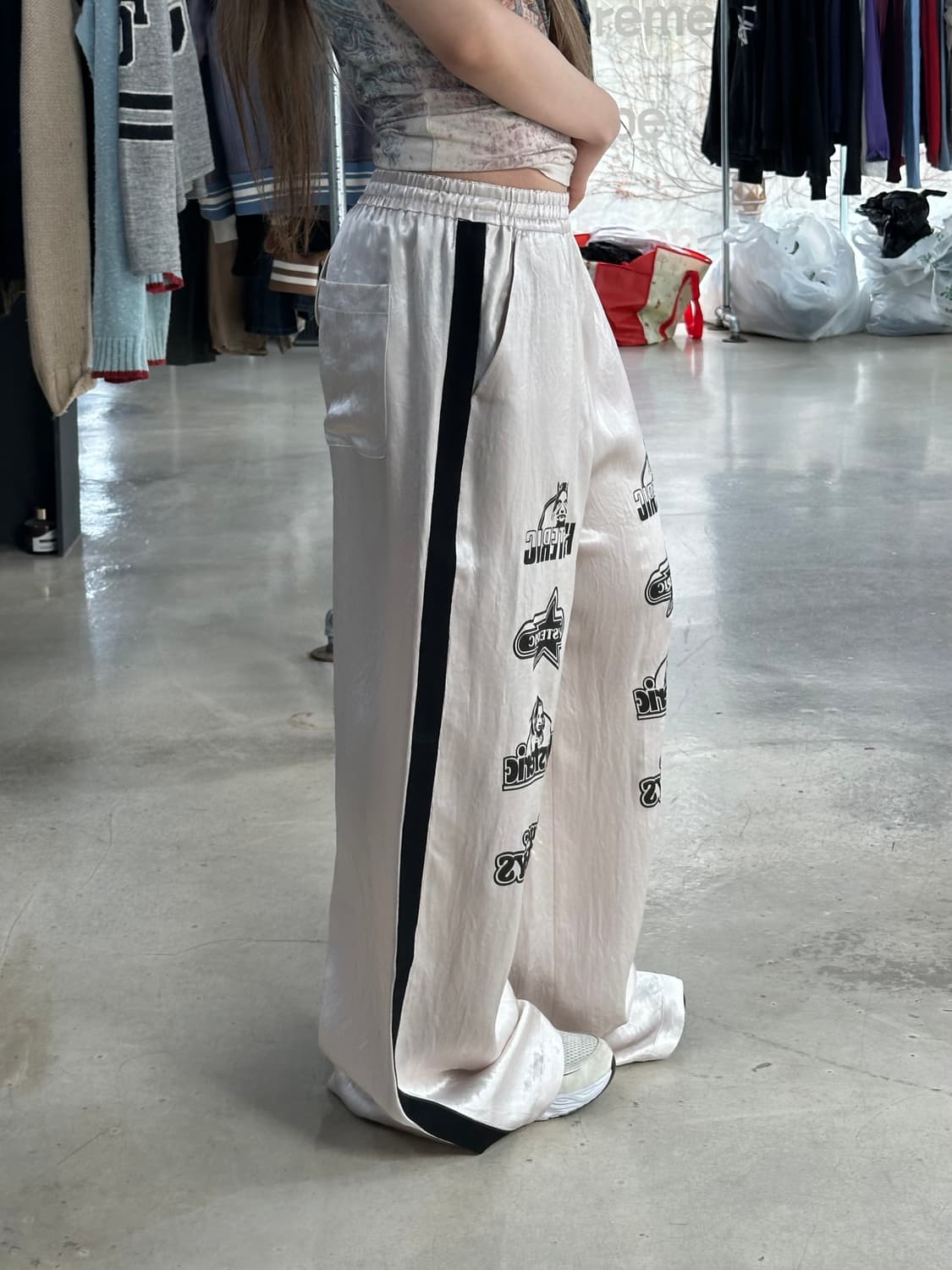 히스테릭글래머 새틴 트랙팬츠 데드스탁 상품이미지5